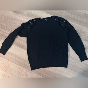 INC International Concepts Black Knit Top